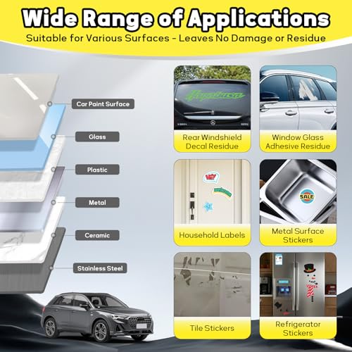 Adhesive Remover Spray with Scraper & Towel - Goo & Glue Gone Remove Stickers, Labels, Tape Residue from Car Paint, Glass, Tile - Safe Multi-Surface Formula - 100ml/3.4oz