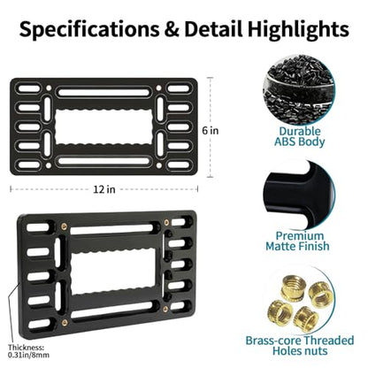 Front License Plate Mount, No Drill License Plate Bracket Holder