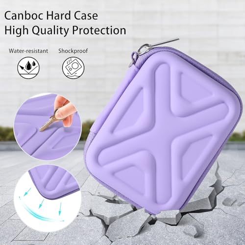 Digital Camera Case for AbergBest 21 Mega Pixels 2.7" LCD Rechargeable HD/Kodak Pixpro/Canon PowerShot ELPH 180/190/Sony DSCW800/DSCW830 Cameras, Travel Carrying Protective Case for Camera- Purple - color: PU Purple