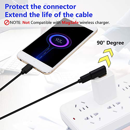 CERRXIAN 90 Degree USB C to USB A Adapter, Right Angle & Left Angle USB A 3.0 Male to USB Type C 3.1 Female Connector for Laptops, Wall Chargers, Power Banks(2-Pack)