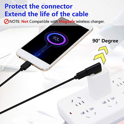 CERRXIAN 90 Degree USB C to USB A Adapter, Right Angle & Left Angle USB A 3.0 Male to USB Type C 3.1 Female Connector for Laptops, Wall Chargers, Power Banks(2-Pack)