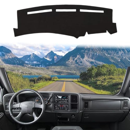 Dashboard Cover Suitable for Chevrolet Silverado 1500 2500 3500 1999-2006 Car Dashboard Cover Sun Visor Mat Non-Slip Polyester Dashboard Accessories - size: 1999-2006 For Chevrolet Silverado