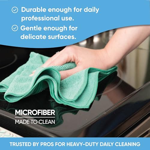 Microfiber Wholesale Bulk 12” X 12” All Purpose Towels Case Quantity (400 Count) | No Fraying | High Density Microfiber | Zero Chemical Cleaner | Long-Lasting (White) - color: White, size: 400 Count (Pack of 1)