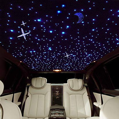AZIMOM PMMA Plastic Mixed 375pcs 9.8ft Fiber Optic Cable Strands 0.03in/0.04/0.06in End Glow Roll Bunch Fiber String for Star Sky Roof Ceiling Decoration All Kind LED Light Engine Driver - size: 375pcs*(0.03+0.04+0.06)*9.8ft