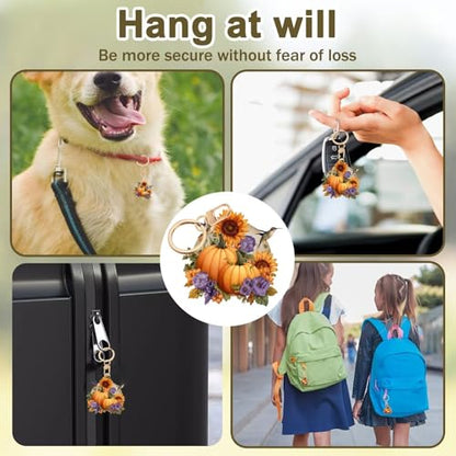 Hummingbird Sunflower Leather Keychain Case Holder,GPS Tacker With Keychain Ring,Access Card Scratch-Resistant,Finders Accessories For Pets, Luggage, Wallet, Backpacks - color: Hummingbird Sunflower