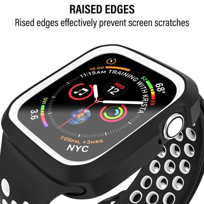 D & K Exclusives Compatible with Apple Watch 42mm Case, Shockproof Sport Protective Bumper Case for iWatch Women Men Kids GPS iWatch Series 3/2/1, Black, White - color: Black, White