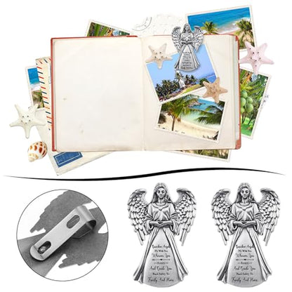 BBTO 2 Pcs Guardian Angel Visor Clips for Cars, Travel Blessing
