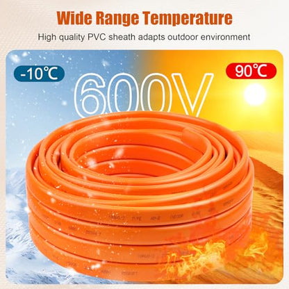 10/2 Wire with Ground - 10FT 10 Gauge NM-B Non-Metallic Sheathed Cable 100% Pure Copper 10 AWG 2 Conductor Residential Indoor Wire for Outlets, Switches, Other Loads and Lighting Wiring Projects etc. - size: 10FT, style: 10AWG/2