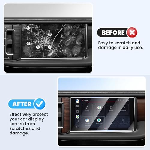 Canvcle Screen Protector for 2021-2024 GMC Yukon (Denali/Denali Ultimate), 10.2 Inch Touch Screen Protector Tempered Glass Navigation Display Screen Cover Infotainment Protective Film - size: 2021-2024 GMC Yukon Denali 10.2 Inch