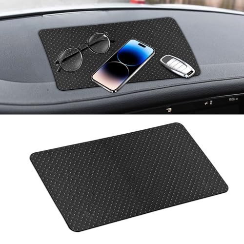 Car Dashboard Anti-Slip Mat, 10.6"×5.9" Universal Car Dash Sticky Rubber Mat, Non-Slip Car Magic Dashboard Sticky Adhesive Mat for Cell Phones, Keys, Coins, Sunglasses (Dots) - color: Dots
