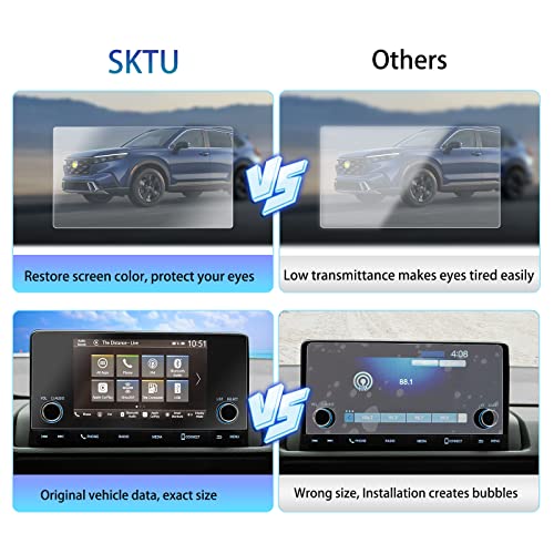 SKTU 2Pack Screen Protector for 2023-2025 Honda CR-V 7 Inch Navigation 2024 2025 CRV Accessories High Clarity, Anti-Scratch Screen Protective Film - color: 2023-2025 CR-V 7In Nano