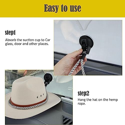 Hat Mounts, Cowboy Hat Mounts for Your Vehicle, Cowboy Hat Holder Rack for Truck SUV Car, Cowboy Hat Rack with Suction Cup, Cowboy Hat Hanger for Car and Home(Gray) - color: Gray