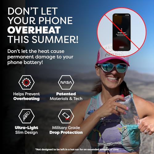 PHOOZY Apollo Thermal Phone Case | Insulated Phone Pouch Extends Battery Life 3X | Heat Resistant Drop Protection | Military Grade Water Resistant | Large | Silver - color: Silver, size: Large
