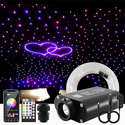 ATOKEE 16W Sound Activated Starlight Headliner Kit 400pcs 0.03in 9.8ft - size: 400pcs*0.03in*9.8ft