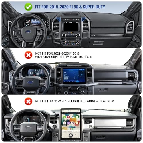 Surfcabin CNC Magnetic Vent Phone Holder for 2015-2020 Ford F150 - style: Compatible with F150 2015-2020 with Metal Arm