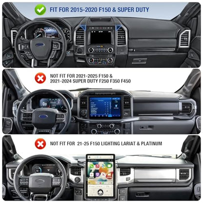 Surfcabin CNC Magnetic Vent Phone Holder for 2015-2020 Ford F150 - style: Compatible with F150 2015-2020 with Metal Arm