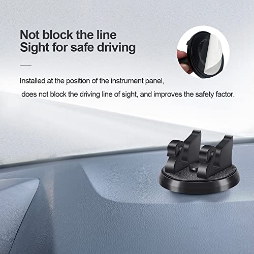 Dashboard Phone Holder for Car Vertical Horizontal 360 Rotate,Cell Phone Holder for Car Compatible with i-Phone Samsung Android Smartphones GPS Devices for Various Dashboards(1PC,Black)
