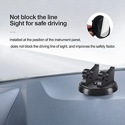 Dashboard Phone Holder for Car Vertical Horizontal 360 Rotate,Cell Phone Holder for Car Compatible with i-Phone Samsung Android Smartphones GPS Devices for Various Dashboards(1PC,Black)