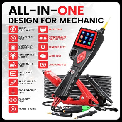 TopDiag P200 Power Circuit Probe Kit - Circuit Breaker Finder, Automotive Circuit Tester, 9~30V Voltage Range, Multimeter, Relay Test, Fuel Injector Tester, Activating Component, Oscilloscope Mode - style: P200