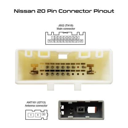 16 Pin Car Radio Stereo Power Harness Loom Wire for Nissan Altima Juke Teana Sunny Subaru Forester Adapter w/Radio Antenna Adapter for Aftermarket Android Radio GPS NAVI