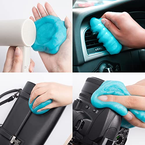CLICK CLEAN Keyboard Cleaning Gel, 7oz Reusable Dust Cleaning Putty - color: Blue