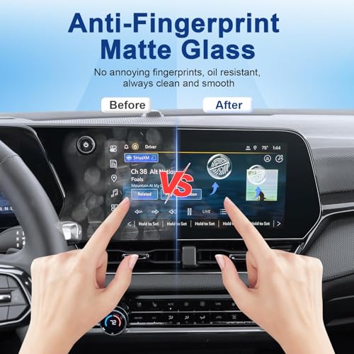 (2-pack) Anti-Glare Matte 2025-2027 Equinox Screen Protector, for Chevy Equinox (11.3In Navi+11In Dash) (LT/RS/ACTIV), 9H Tempered Glass 2025 2026 Chevy Equinox Accessories HD&Anti-Fingerprint - color: Matte (11.3In+11In) 2025+