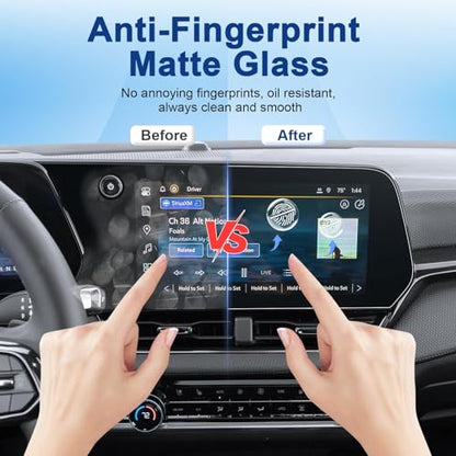 (2-pack) Anti-Glare Matte 2025-2027 Equinox Screen Protector, for Chevy Equinox (11.3In Navi+11In Dash) (LT/RS/ACTIV), 9H Tempered Glass 2025 2026 Chevy Equinox Accessories HD&Anti-Fingerprint - color: Matte (11.3In+11In) 2025+