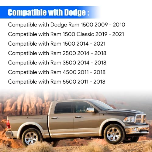 Radio Antenna Base Assembly Cable with Adapter Cover Compatible with Dodge Ram 1500 2500 3500 4500 5500 2009-2021 Replace ‎5064394AG 5064395AE 5064394AH