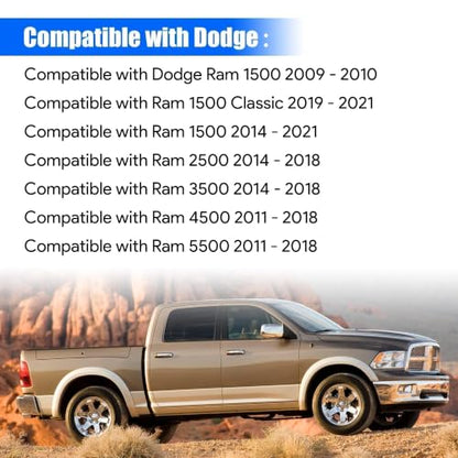 Radio Antenna Base Assembly Cable with Adapter Cover Compatible with Dodge Ram 1500 2500 3500 4500 5500 2009-2021 Replace ‎5064394AG 5064395AE 5064394AH