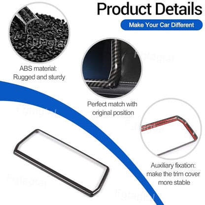 GPS Screen Frame Fit for Toyota Supra GR A90 A91 MK5 2019-2026 Car Navigation Screen Trim Cover, Center Display Frame Trim Cover Decoration (Carbon Fiber Pattern Black)