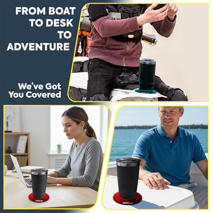 Lil Sucker Fade Suction Rings | Suction Cup Holder Anti-Spill Can Drink Support for Boats, Trucks, ATVs | Secure Your Drinks and Prevent Spills with Our Non Slip Coaster Red Fade Pack of 2 - color: Red Fade