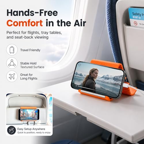 2PCS Portable Foldable Silicone Aluminum Phone Holder, Orange - color: Phone Stand 2PCS-Orange