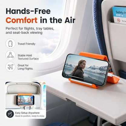 2PCS Portable Foldable Silicone Aluminum Phone Holder, Orange - color: Phone Stand 2PCS-Orange