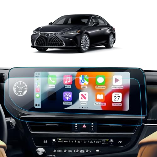 2PCS Car Screen Protector for 2022 2023 2024 2025 Lexus ES 350 300h Accessories Navigation Nano Touchscreen Protector Film HD Clear Bubble Free 12.3'' - color: for 2022-2024 Lexus ES 12.3''