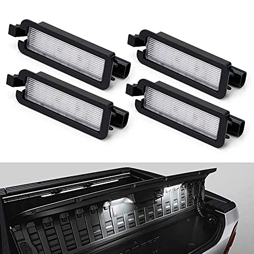 iJDMTOY 4pc 3x Brighter Xenon White 18-SMD Full LED RamBox Interior Light Replacement Compatible with Dodge 2019-up RAM 1500, 2020-up RAM 2500 3500 Truck Bed Storage Box - style: Xenon White