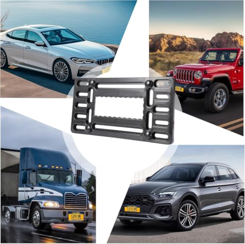 Front License Plate Mount, No Drill License Plate Bracket Holder