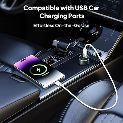 Elebase for New iPhone 17 Pro Max Car Charger,USB to USB C Adapter 4 Pack - color: Transparent