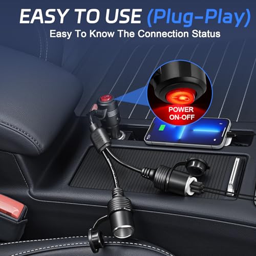 Cigarette Lighter Splitter 12V Dual Socket Adapter - size: 2 Ports