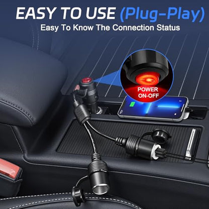 Cigarette Lighter Splitter 12V Dual Socket Adapter - size: 2 Ports