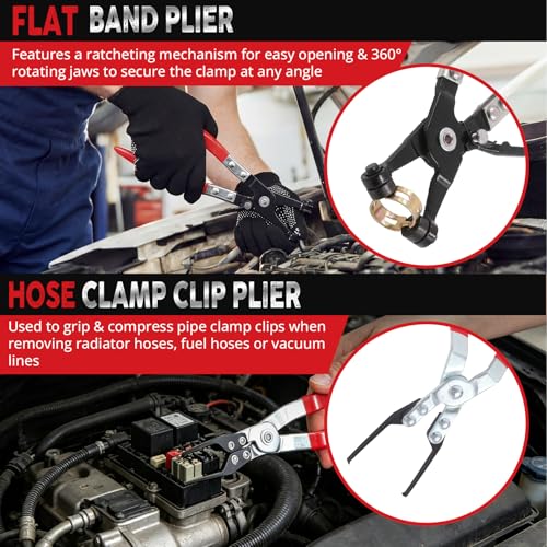 10PCS Fuel Line Disconnect Tool Set with Storage Bag - color: 10pcs