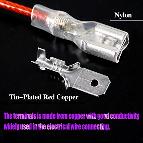 Swpeet 315Pcs 2.8/4.8/6.3mm Male and Female Spade Quick Connectors Wire Crimp Terminal Block with Insulating Sleeve Assortment Kit Perfect for Electrical Wiring Car Audio Speaker