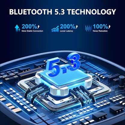 Bluetooth 5.3 Aux Car Adapter, SONRU Bluetooth Receiver for Car [Dual Connection & Mic Noise Cancellation], Aux Adapter with Plug-and-Play for Music/Hands-Free Calls/Stereo Audio