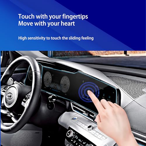 2024 2025 2026 Hyundai Elantra Screen Protector for 2021-2023 2026 Hyundai Elantra Limtied/Hybrid Dual 10.25Inch Soft Screen Protector Touchscreen Protective Film for 2024 Elantra N Accessories (2PCS) - size: elantra 10.25inch