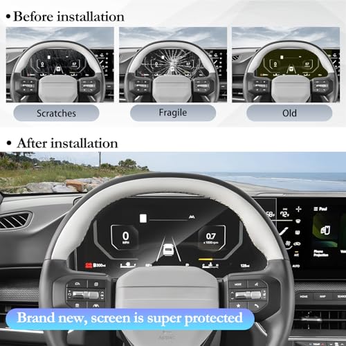 SKTU Upgrade 2Pcs for 2025 2026 Kia K4 Accessories Screen Protector for 2025+ Kia K4 (EX/GT-Line/GT-Line Turbo)/ 2026+ Kia K4 Hatchback 12.3 Inch Instrument Cluster Screen [Ultra HD, Anti-Glare&Scratch] Kia K4 2025 2026 Accessories Nano Screen Protective