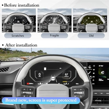 SKTU Upgrade 2Pcs for 2025 2026 Kia K4 Accessories Screen Protector for 2025+ Kia K4 (EX/GT-Line/GT-Line Turbo)/ 2026+ Kia K4 Hatchback 12.3 Inch Instrument Cluster Screen [Ultra HD, Anti-Glare&Scratch] Kia K4 2025 2026 Accessories Nano Screen Protective