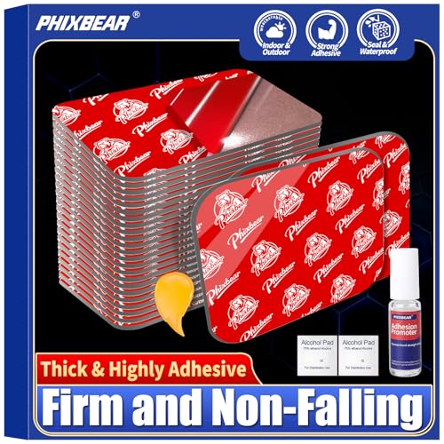 PHIXBEAR Double Sided Tape Heat Resistant Heavy Duty, 24 Pcs Adhesive Pads - size: 24Pcs Rect 1.97"1.57"