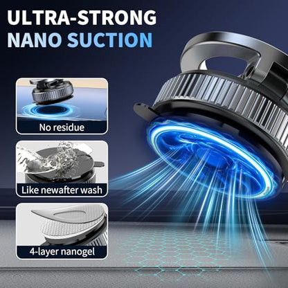 Car Phone Holder, 360°Adjustable Magnetic Phone Holder for Car,Super Magnetic Suction Cup Phone Mount,Phone Holders for Your Car for iPhone 17 Pro Max 16 15 14 13 12 Air Plus