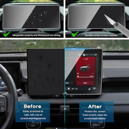 INTGET 2 PCS Screen Protector for 2026 Toyota RAV4 Accessories XSE Limited GR Sport 10.5-inch Navigation GPS & 12.3-inch Dashboard Tempered Glass HD Center Touch Screen Protective Display (10.5+12.3inch RAV4 2026) - size: 10.5+12.3inch RAV4 2026
