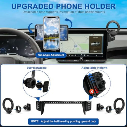 Dual-End Car Phone Holder for Toyota RAV4 2026 Accessories 10.5-Inch Screen - size: For Toyota 2026 RAV4 10.5-inch