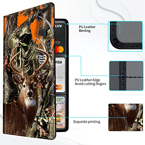Car Registration and Insurance Card Holder, Premium Leather Vehicle Wallet Cover for Glove Box Car Organizer Drivers License / Cards / ID - Essentials Document Holder, Camo Camouflage Deer Hunter - color: Camo Camouflage Deer Hunter